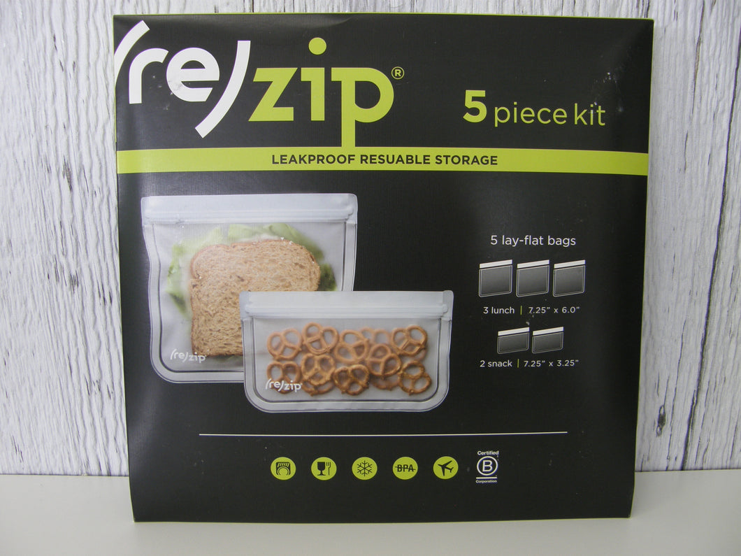 Sacs Rezip flat (3 lunch et 2 snack)